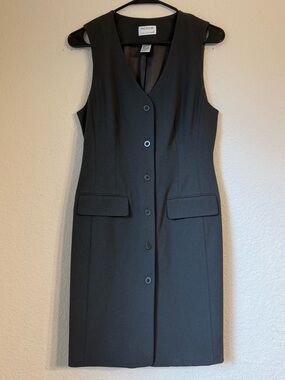 Preview Collection Sleeveless Button-Down Vest Dress
